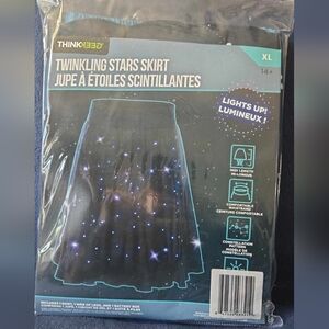 Think Geek Twinkling Stars Light Up Skirt Small